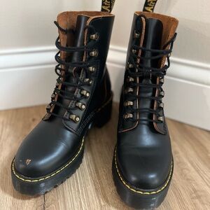 Dr. Martens Black Leona Leather Combat Boots